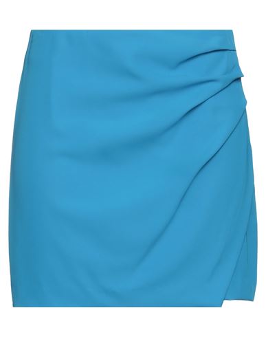 Kontatto Woman Mini Skirt Azure Size M Polyester, Elastane In Blue