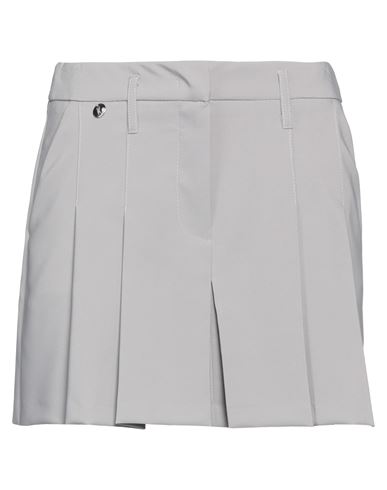Kontatto Woman Mini Skirt Light Grey Size M Polyester, Elastane