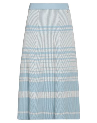 Elisabetta Franchi Woman Midi Skirt Azure Size 8 Viscose, Polyester In Blue