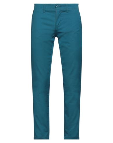 Carhartt Man Pants Pastel Blue Size 29w-32l Cotton, Elastomultiester, Polyester