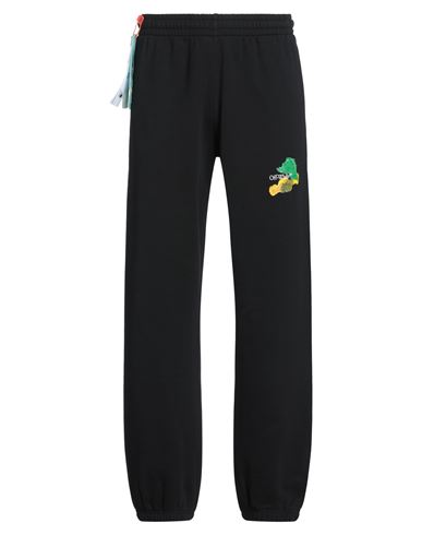 Off-white Man Pants Black Size M Cotton In Black