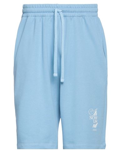 Ih Nom Uh Nit Man Shorts & Bermuda Shorts Light Blue Size Xl Cotton, Elastane