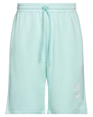 Ih Nom Uh Nit Man Shorts & Bermuda Shorts Turquoise Size M Cotton, Elastane In Blue