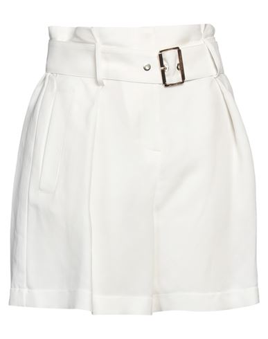 Shop Pinko Woman Shorts & Bermuda Shorts White Size 10 Viscose, Linen