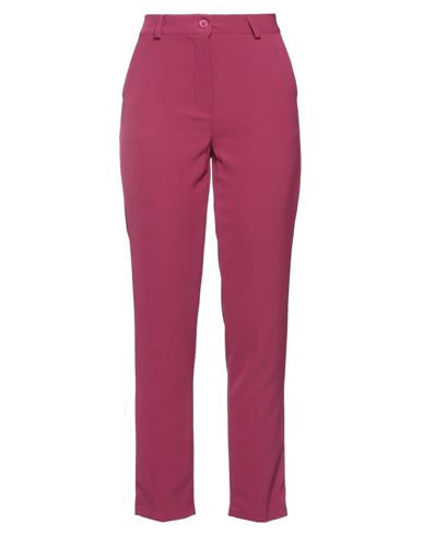 ELEONORA AMADEI ELEONORA AMADEI WOMAN PANTS GARNET SIZE 8 POLYESTER, ELASTANE 