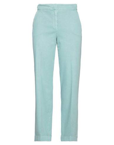 Peserico Woman Denim Pants Turquoise Size 12 Cotton, Elastane In Blue