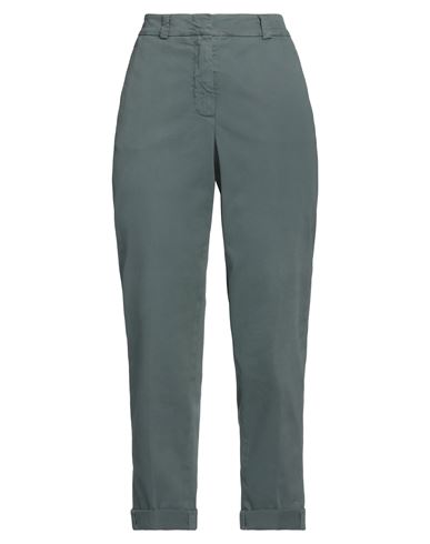 Peserico Woman Pants Sage Green Size 6 Cotton, Elastane In Sage Green