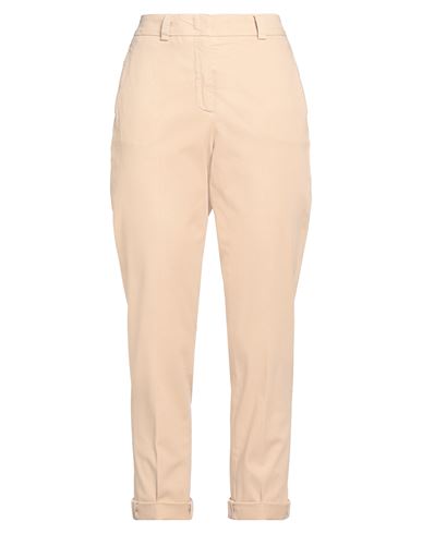 Peserico Woman Pants Beige Size 12 Cotton, Elastane In Beige