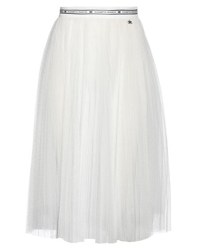Elisabetta Franchi Woman Midi Skirt Off White Size 6 Polyester