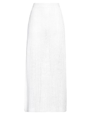 Ferragamo Woman Long Skirt White Size Xs Cotton