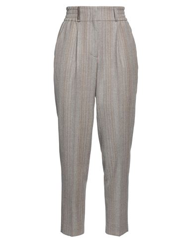 Peserico Woman Pants Grey Size 6 Virgin Wool, Elastane, Metallic Polyester