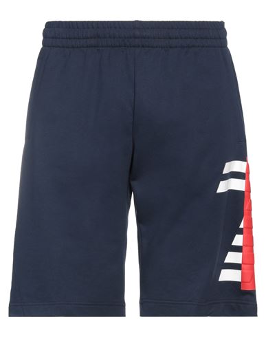 Ea7 Man Shorts & Bermuda Shorts Navy Blue Size L Cotton