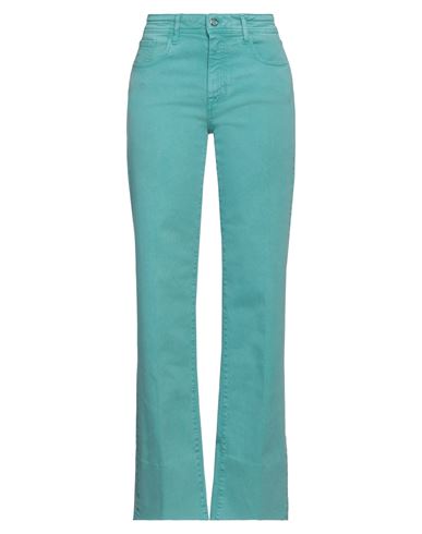 Shop Jacob Cohёn Woman Jeans Turquoise Size 30 Cotton, Elastomultiester, Elastane, Polyester In Blue