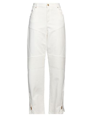Blumarine Woman Jeans White Size 6 Cotton, Elastane