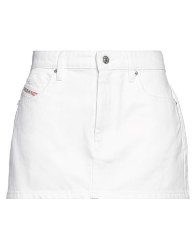 Diesel Woman Mini Skirt White Size 29 Cotton