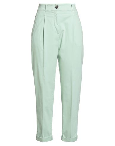Peserico Easy Woman Pants Light Green Size 6 Cotton, Elastane