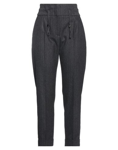 Peserico Woman Pants Steel Grey Size 6 Wool, Polyester, Viscose, Polyamide, Elastane