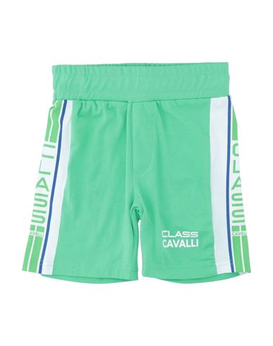 Shop Cavalli Class Toddler Boy Shorts & Bermuda Shorts Green Size 4 Cotton, Elastane