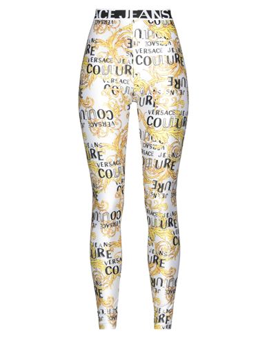Versace Jeans Couture Woman Leggings White Size 0 Polyester, Elastane