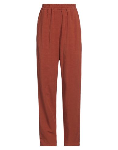 Kaos Jeans Woman Pants Rust Size 4 Viscose, Linen In Red
