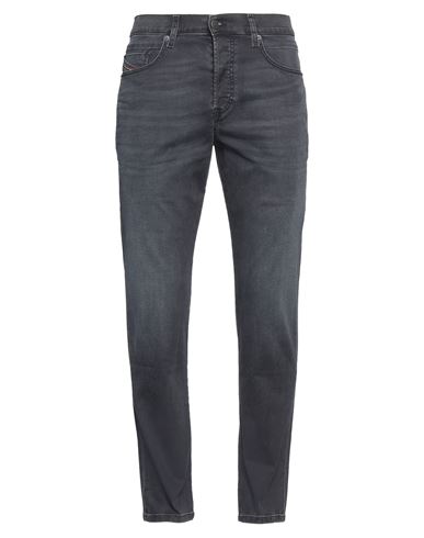 Diesel Man Pants Steel Grey Size 28w-32l Cotton, Elastane, Cow Leather