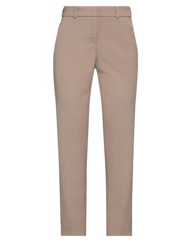 Peserico Easy Woman Pants Khaki Size 12 Polyester, Viscose, Cotton, Elastane In Beige