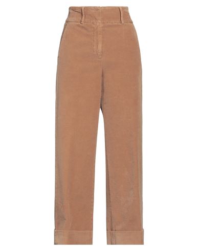 Peserico Easy Woman Pants Camel Size 10 Cotton, Elastane In Beige