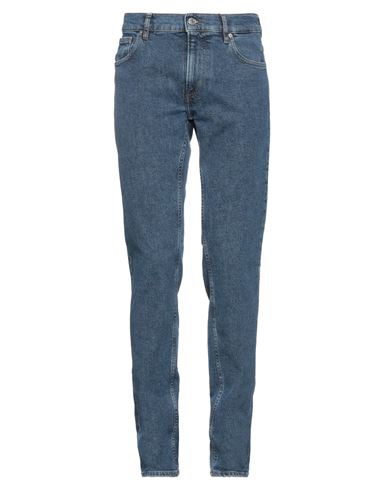 Man Jeans Blue Size 38 Cotton, Elastane