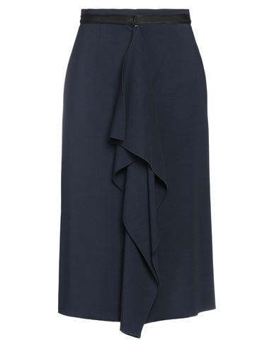 Mantù Woman Midi Skirt Midnight Blue Size 8 Viscose, Wool, Silk, Elastane