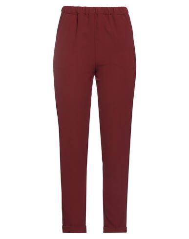 Fit F. It Woman Pants Burgundy Size 10 Polyester, Elastane In Red