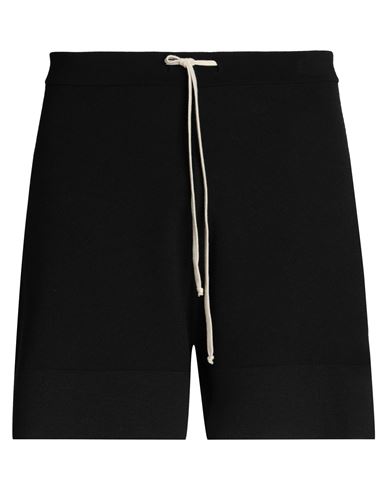 Shop Rick Owens Man Shorts & Bermuda Shorts Black Size Xs Virgin Wool, Polyamide, Elastane