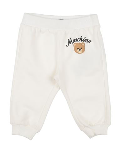 Moschino Baby Newborn Pants Cream Size 3 Cotton, Elastane In White