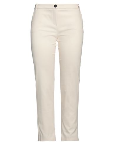 EMME BY MARELLA EMME BY MARELLA WOMAN PANTS OFF WHITE SIZE 10 COTTON, POLYAMIDE, ELASTANE