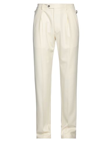 Lardini Man Pants Off White Size 36 Wool