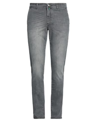 Luigi Borrelli Napoli Man Jeans Lead Size 34 Cotton, Elastane In Grey