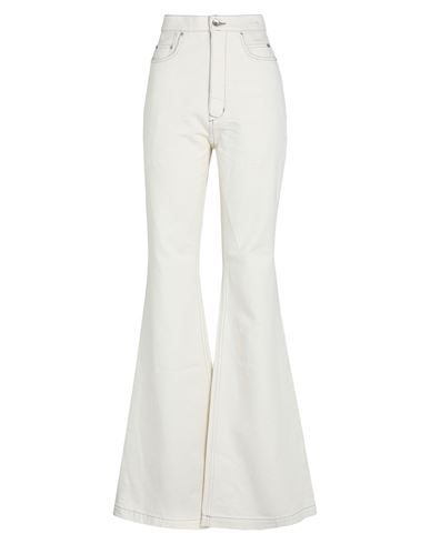 Rick Owens Drkshdw Drkshdw By Rick Owens Woman Denim Pants Ivory Size 28 Cotton In White