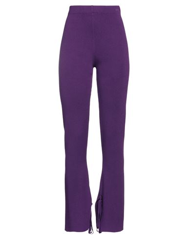 Vicolo Woman Pants Purple Size Onesize Viscose, Polyester