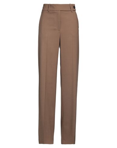 Peserico Easy Woman Pants Camel Size 8 Wool, Polyester, Elastane In Beige