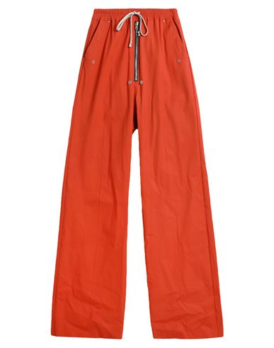 Rick Owens Man Pants Orange Size 32 Cotton, Elastane