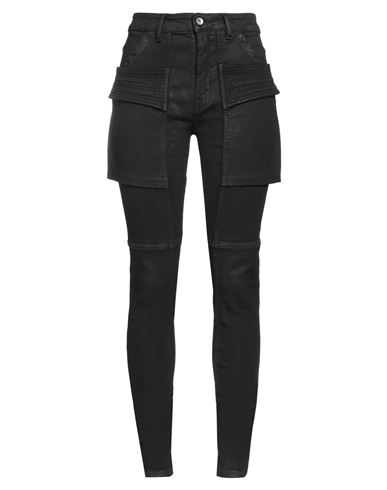 Rick Owens Drkshdw Drkshdw By Rick Owens Woman Jeans Black Size 28 Cotton, Elastomultiester, Rubber In Gray
