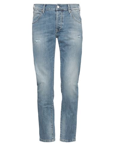 0/zero Construction Man Denim Pants Blue Size 33 Cotton, Elastane In Blue