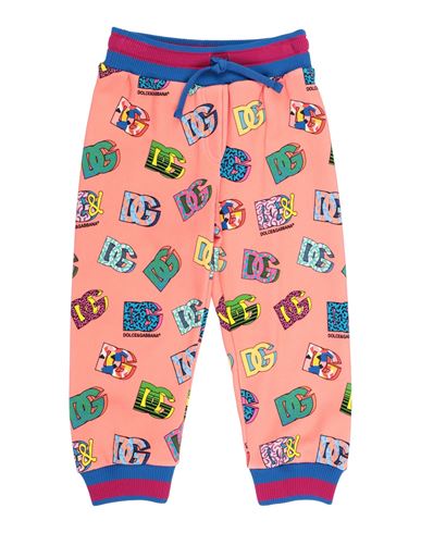 Dolce & Gabbana Babies'  Toddler Girl Pants Salmon Pink Size 7 Cotton, Elastane