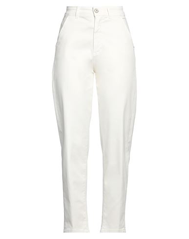 Shop Noir'n'bleu Woman Pants Ivory Size 28 Cotton, Elastane In White