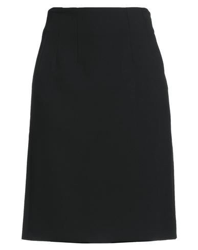 Peserico Woman Midi Skirt Black Size 12 Polyester, Viscose, Cotton, Elastane