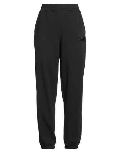 Fila Woman Pants Black Size L Cotton, Polyester