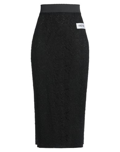 Shop Dolce & Gabbana Woman Midi Skirt Black Size 8 Viscose, Polyamide, Elastane