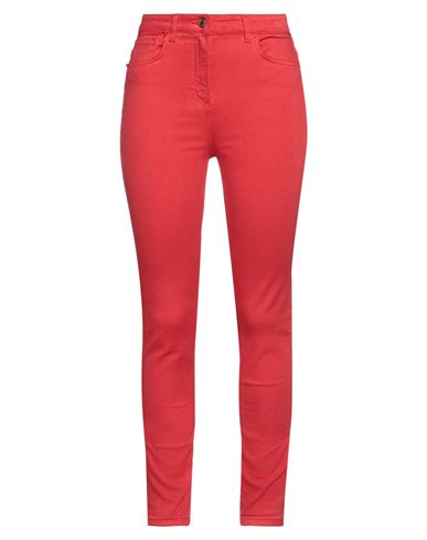 Elisabetta Franchi Woman Jeans Red Size 28 Cotton, Elastomultiester, Elastane