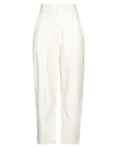 Gentryportofino Woman Pants Cream Size 10 Ovine Leather In White
