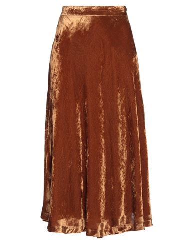 Replay Woman Midi Skirt Camel Size Xs Viscose, Polyester In Beige