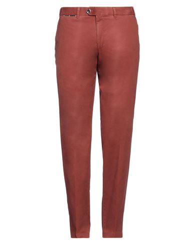 Shop Hiltl Man Pants Rust Size 34 Cotton, Elastane In Red